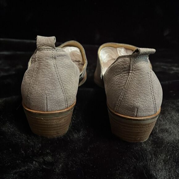 Lucky Brand D'Orsay Taupe Gray Leather Booties - Picture 4 of 9